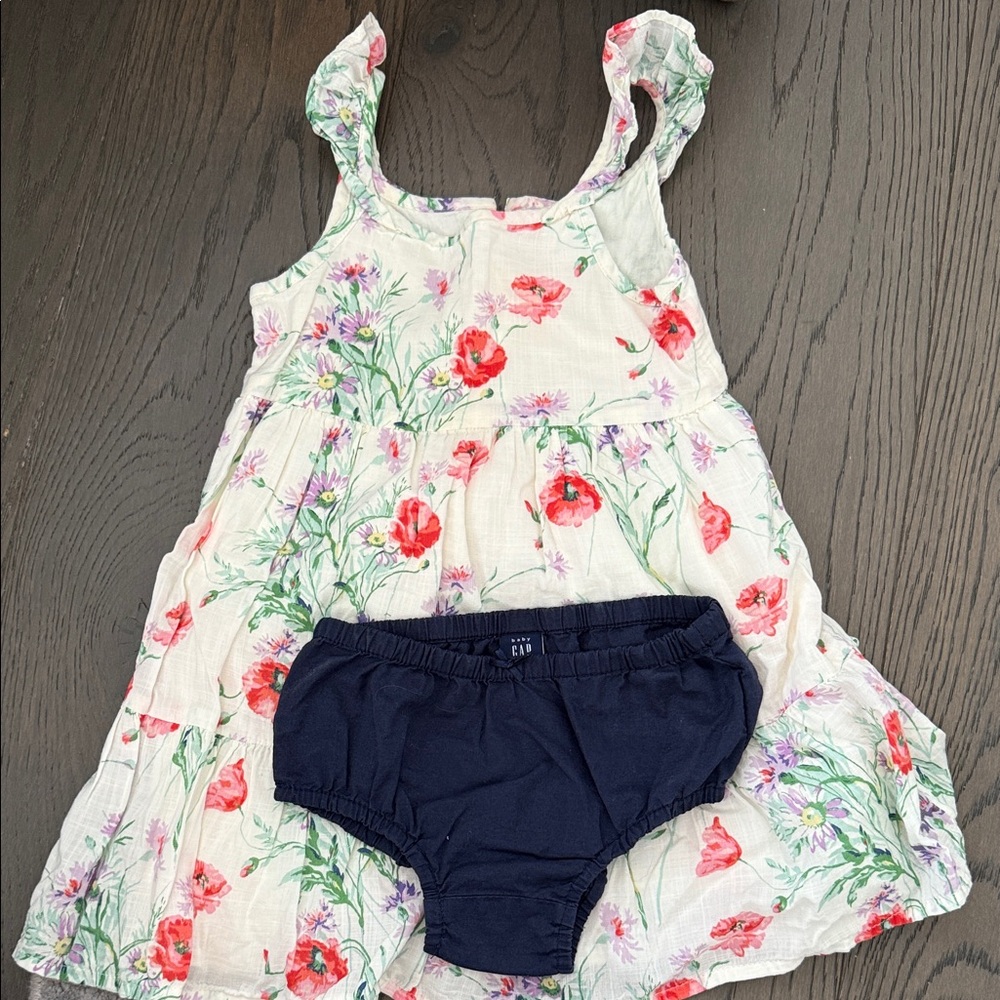 GAP Floral Dress with Diaper Cover
